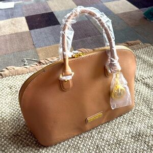 Joy & Iman Leather Satchel Tan Bag. Never been used.